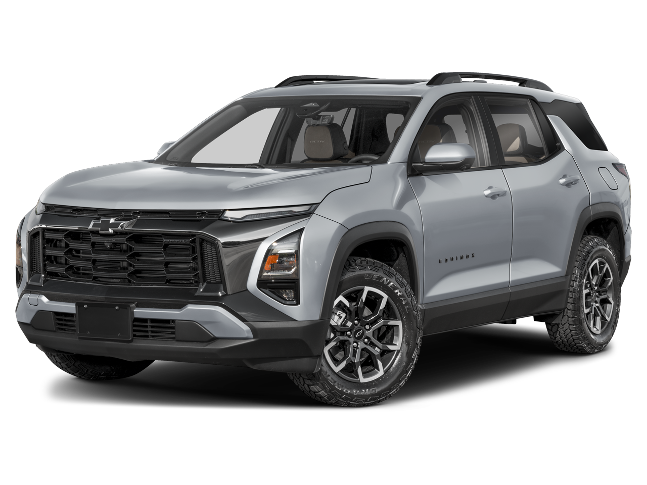 2027 Chevrolet Equinox AWD ACTIV in Mosaic Black Metallic — front three-quarter view