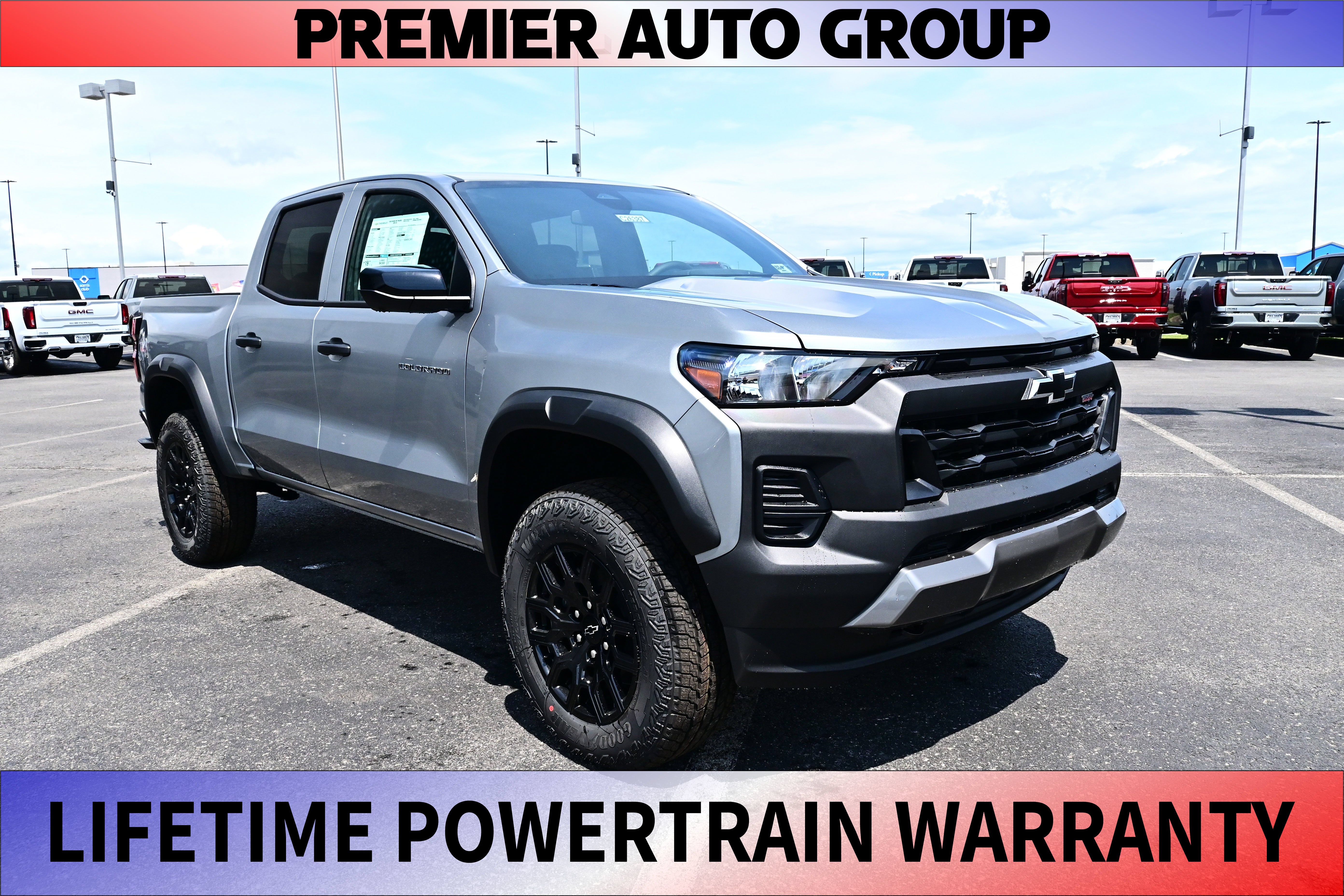 2026 Chevrolet Colorado Trail Boss in Sterling Gray Metallic — front three-quarter view