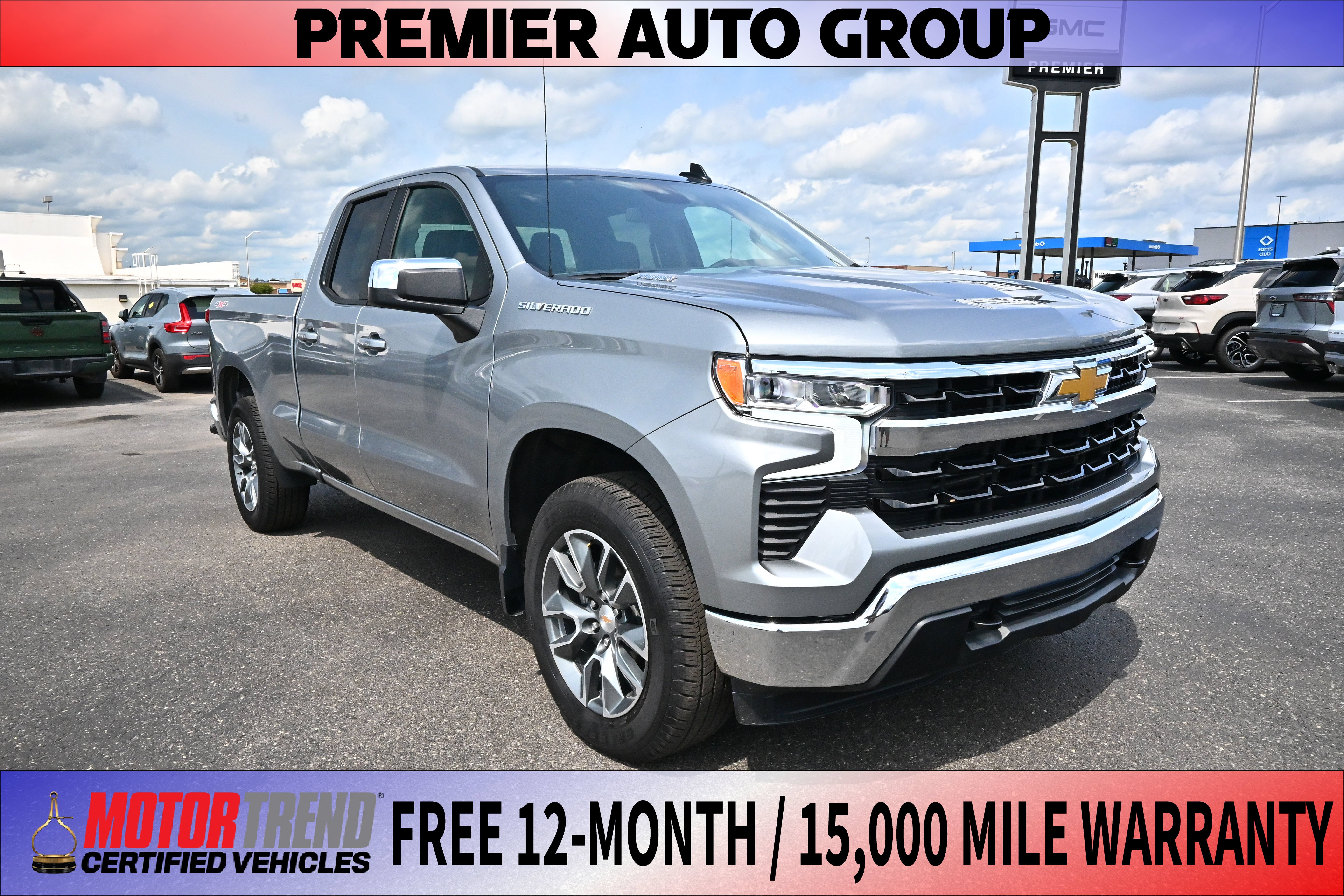 2026 Chevrolet Silverado 1500 LT (2FL) in Sterling Gray Metallic — front three-quarter view