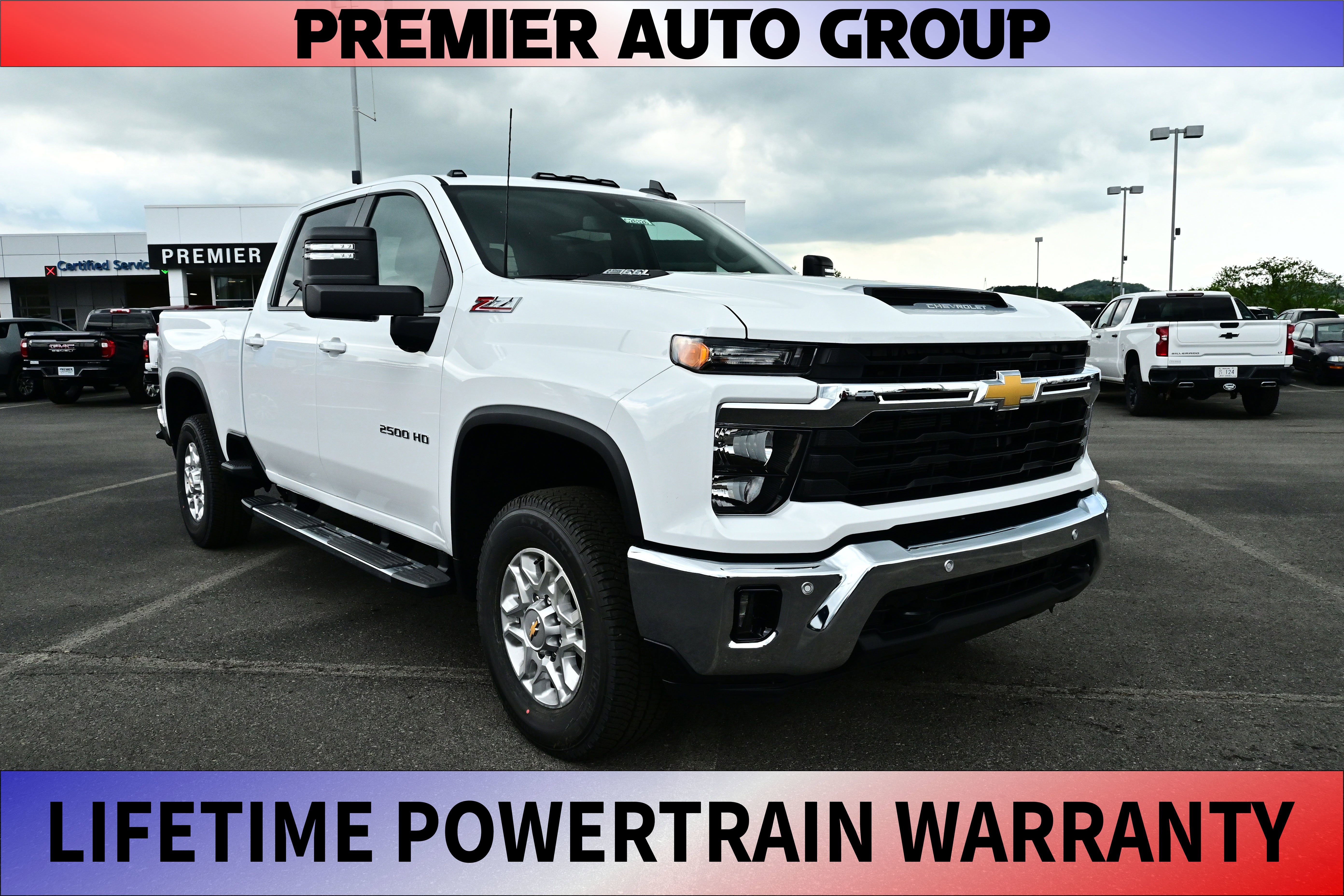 2026 Chevrolet Silverado 2500 HD LT in Summit White — front three-quarter view