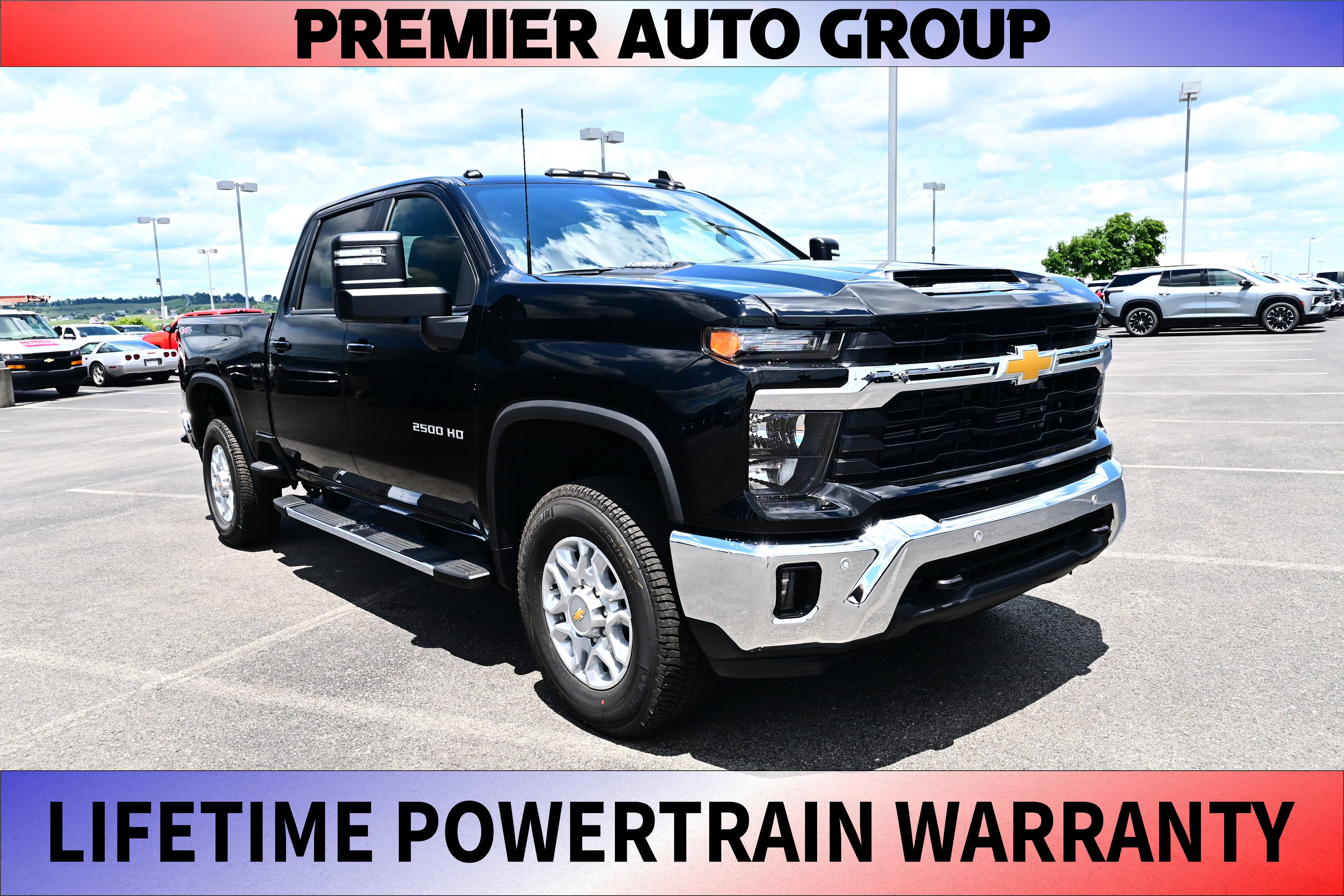 2026 Chevrolet Silverado 2500 HD LT in Black — front three-quarter view